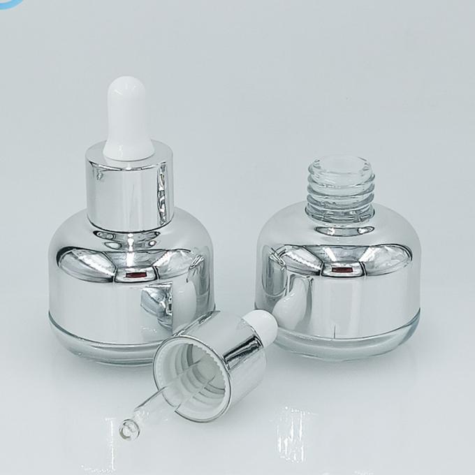 Drop Resistant Glass Cosmetic Packaging Bottle 50g 60g with Silk Screen Printing 0