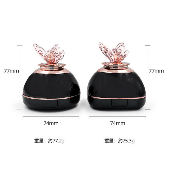 Travel Friendly Round Compact Powder Cushion Case Transparent Refillable Compatibility 3