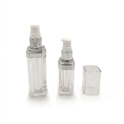 PMMA Clear Empty Foundation Bottle With Pump Recycable 15/30/50ml